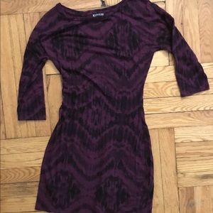 Express long-sleeve tie-dye dress